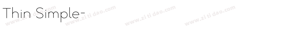 Thin Simple字体转换